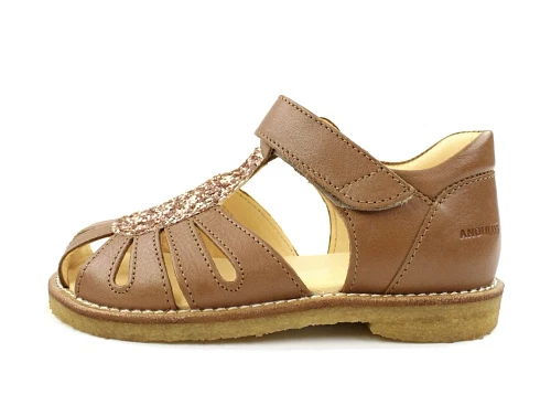 Angulus almond/maple sandal glitter